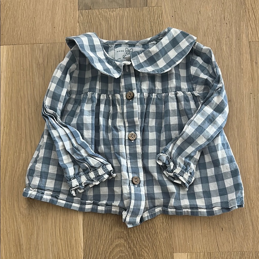 Little Paper Kids Plaid Top 9 M